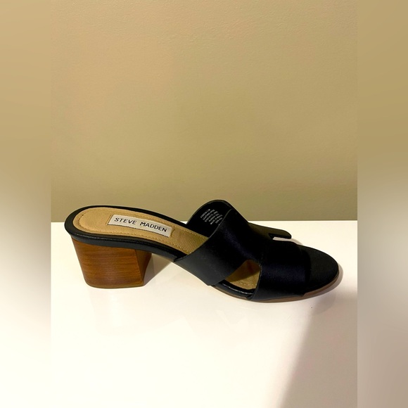 Steve by Steven Madden Foreva Block-Heel Sandals Black Size 5.5 - Picture 5 of 11